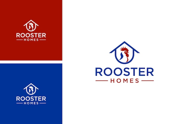 red rooster logo design