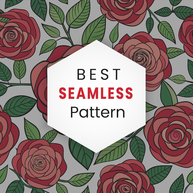 Red rose flower pattern background