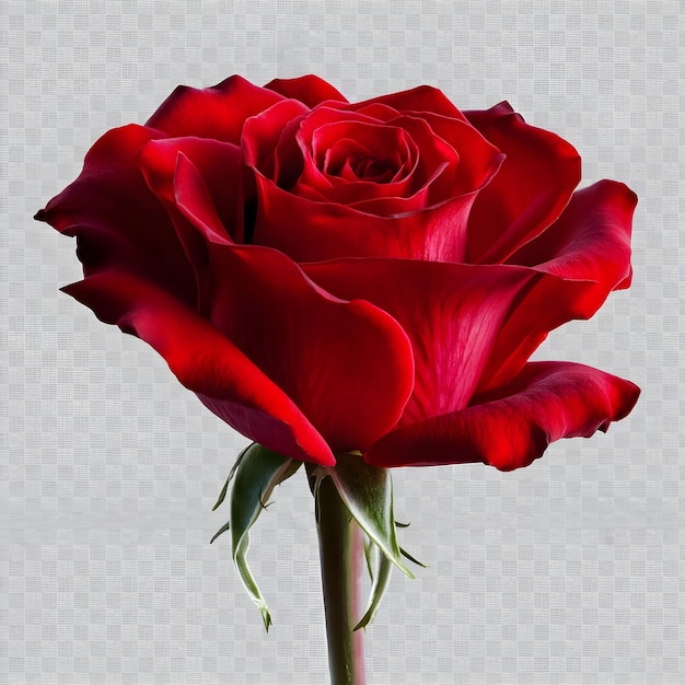 Vector a red rose with a sky background