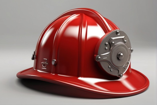 red safety helmet as used by construction workers isolated