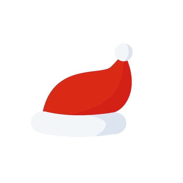 Red Santa Claus christmas hat vector illustration isolated on white background ESP 10