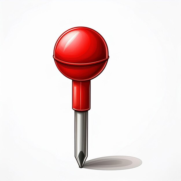 a red screwdriver with a red cap on it