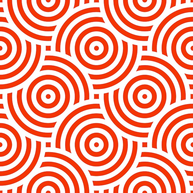 Red seamless patterns with white rings.