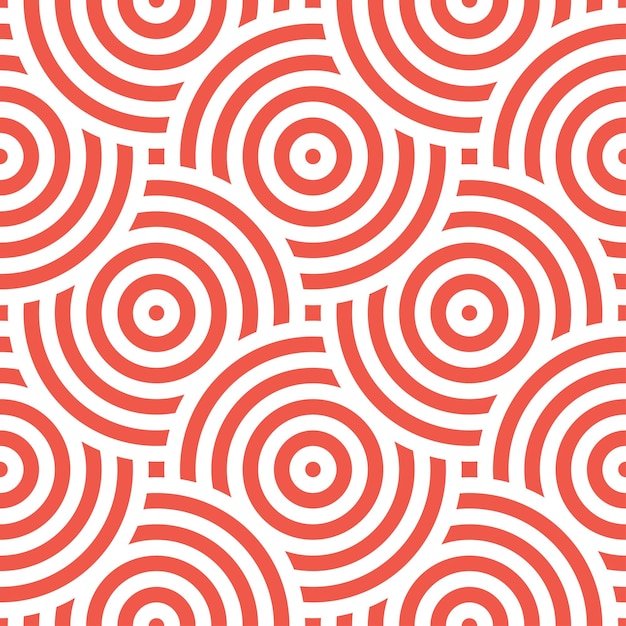 Red seamless patterns with white rings.