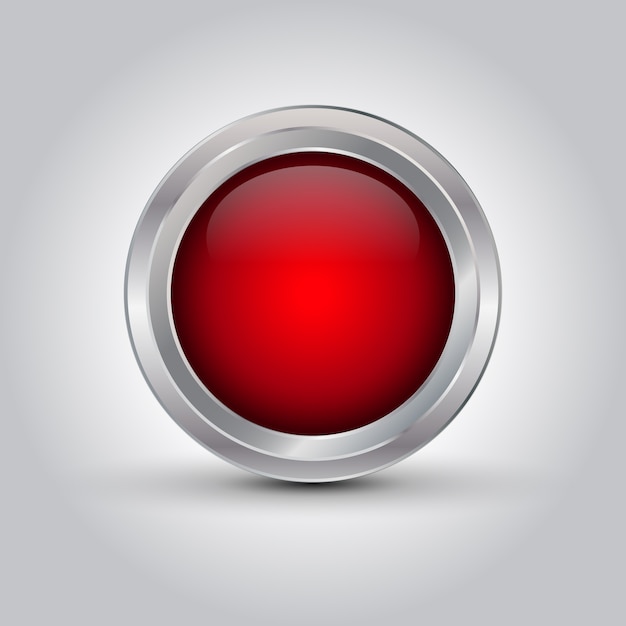 red shiny web button or background with shadow