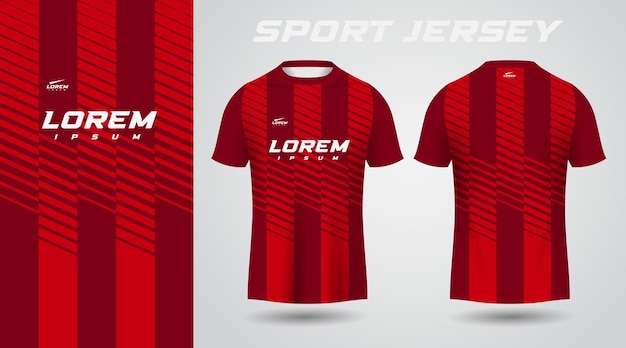 red shirt sport jersey design