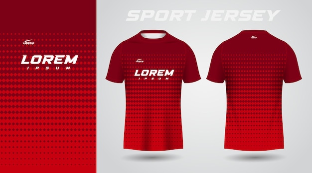 red shirt sport jersey design