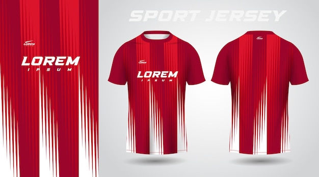 red shirt sport jersey design