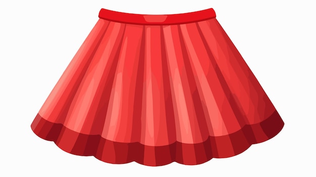 Vector a red skirt with a red skirt on a white background