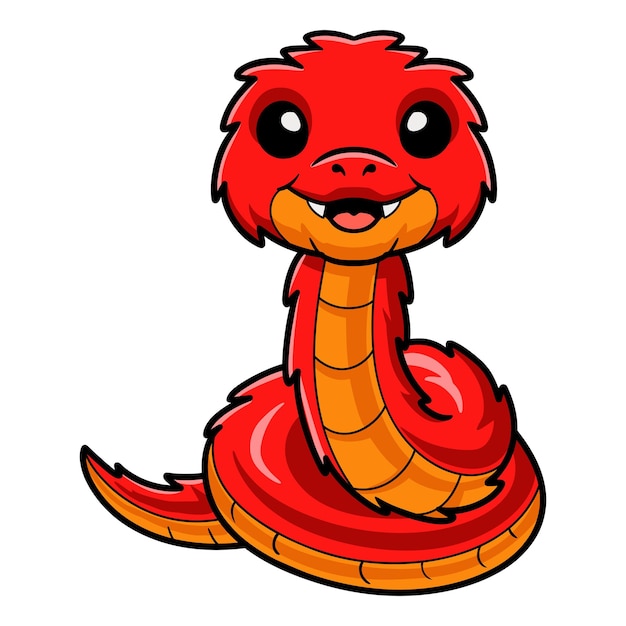 A red snake with a red head and a black nose.