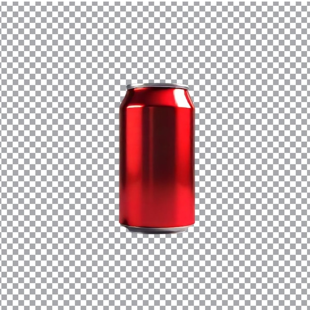 Red soda can isolated on a transparent background