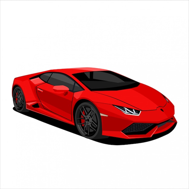 Red sport car illustration