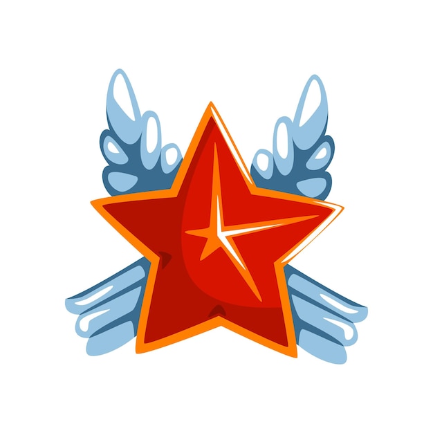 Red star award vector Illustration isolated on a white background.