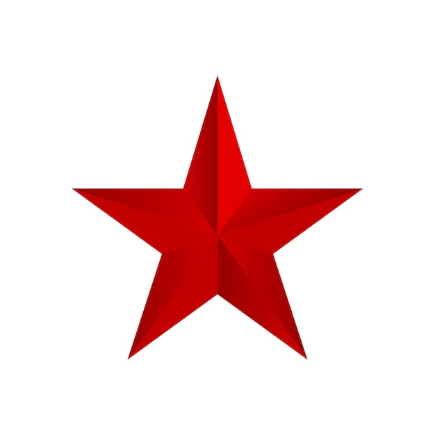 Red star. Vector isolated illustration. Communism design element. EPS 10