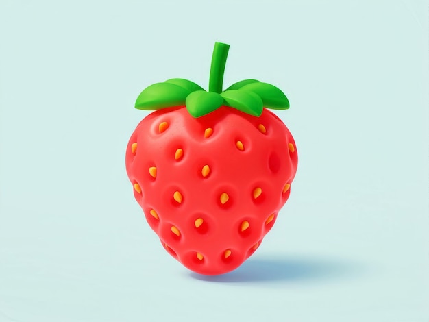 red strawberry 3d rendering red strawberry 3d rendering