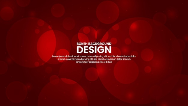 Red Style Bokeh Background Vector illustration Design