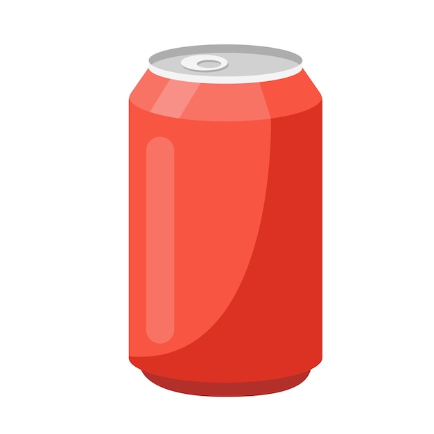 Red tin bottle Cartoon vector illustration isolated object