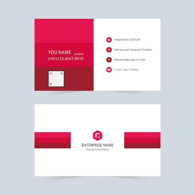 Red transition business card