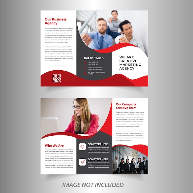 Red Trifold Business Brochure