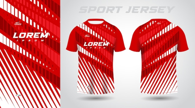 red tshirt sport jersey design