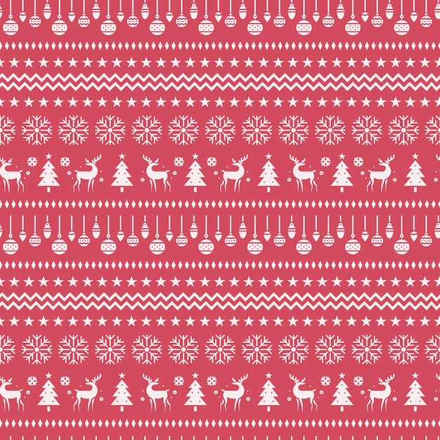 Red Vector winter sweater textured repeat pattern background.Surface Pattern design.