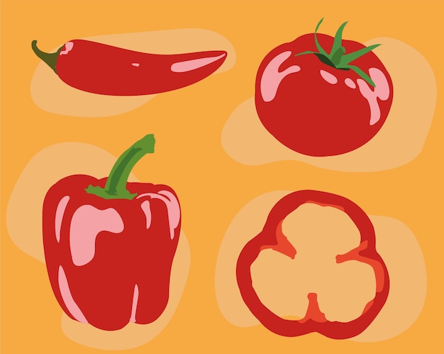 red vegetables