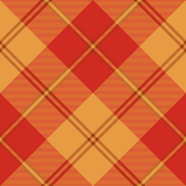 Red warm color plaid seamless pattern