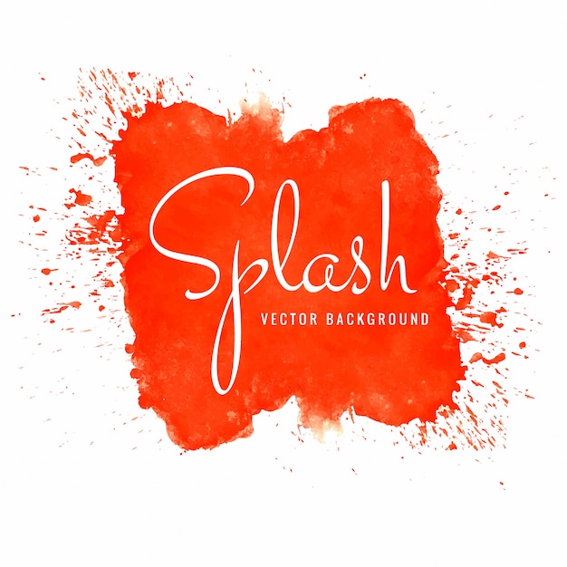 Red watercolor splash background illustration