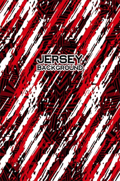 Red white Abstract geometric pattern with grunge effect for sport jersey