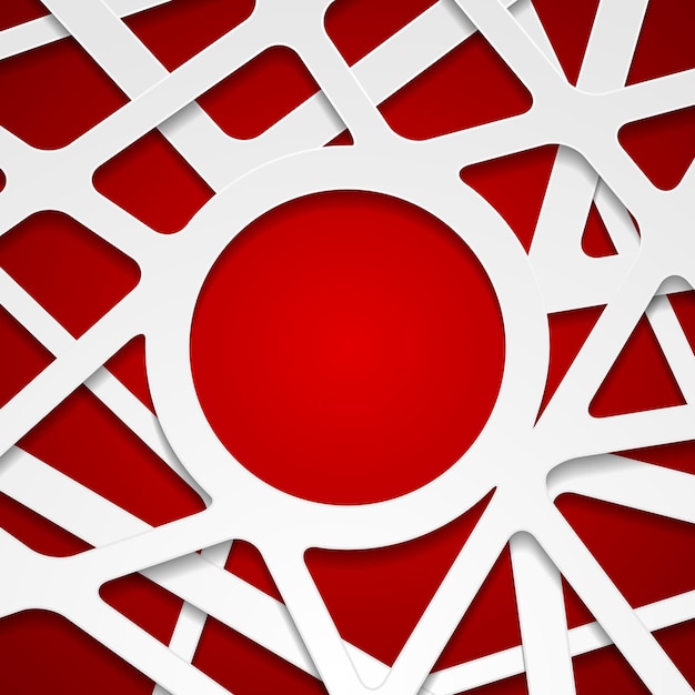 Red white abstract papercut corporate background