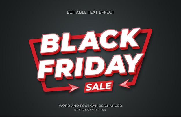 Red and white Black Friday text effect