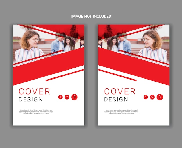 Red and white business cover design