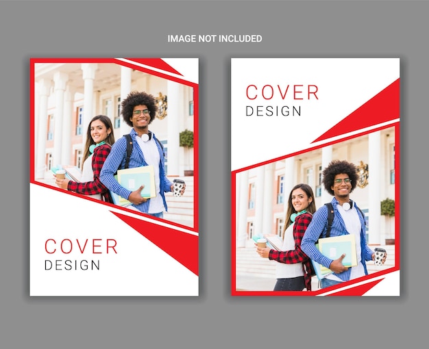 Red and white business cover design