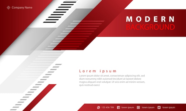 Red and White geometric gradient background