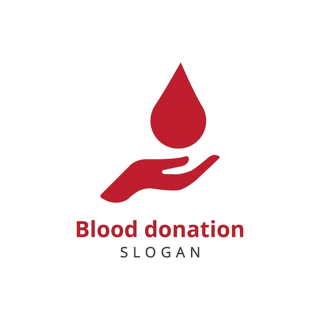 Vector a red and white logo for blood supply