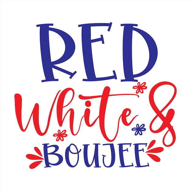 A red and white sign that says " red white and boudoir ".