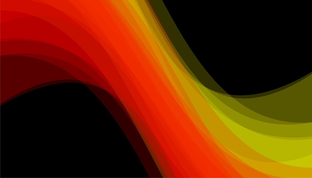 red and yellow abstract wave background