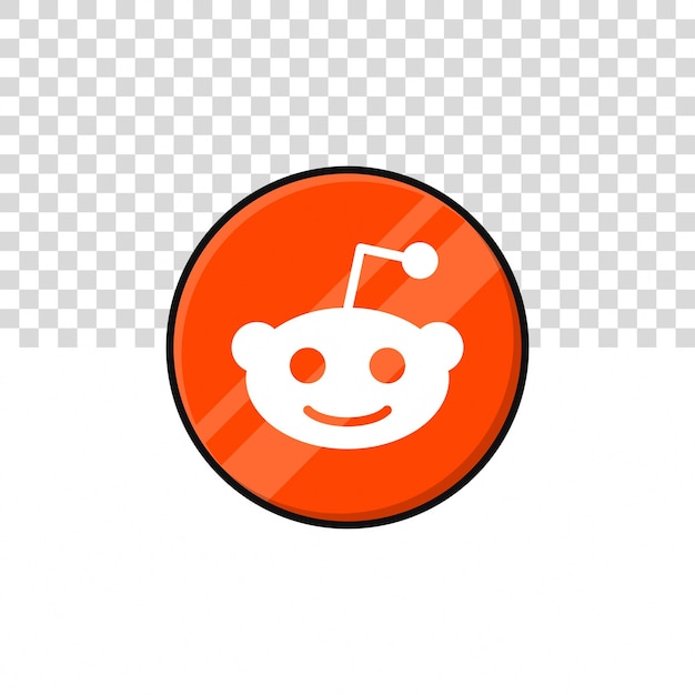 Vector reddit 3d icon illustration on isolated background