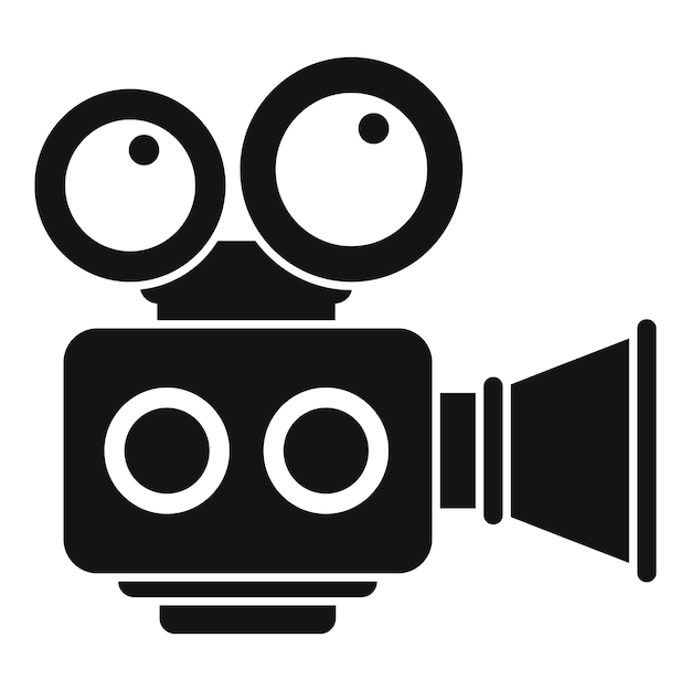 Reel camera icon simple vector Video camcorder Movie video