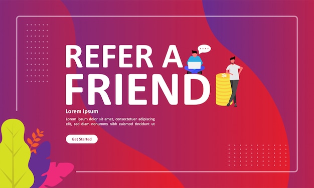 Refer A Friend Vector Illustration 