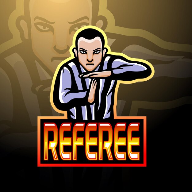 Referee esport logo mascot design