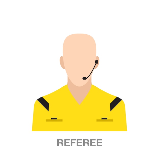 Referee illustration on transparent background