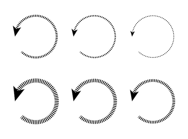 Refresh icon or symbol restart icon circle arrow symbolizes vector