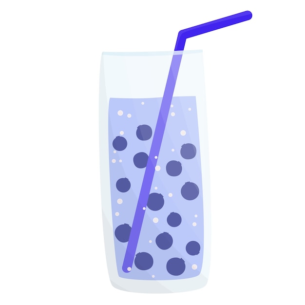 Refreshing smoothie cocktail with berry Soda with fruit pieces Isolated fruit cold drinks on white