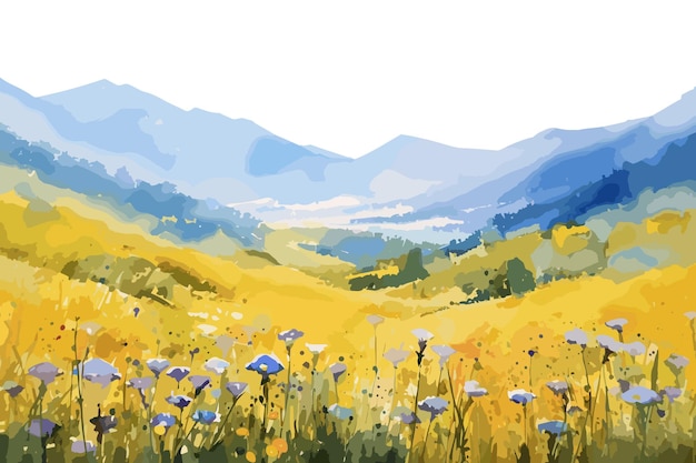 Refreshing Vector Spring Landscape Scene