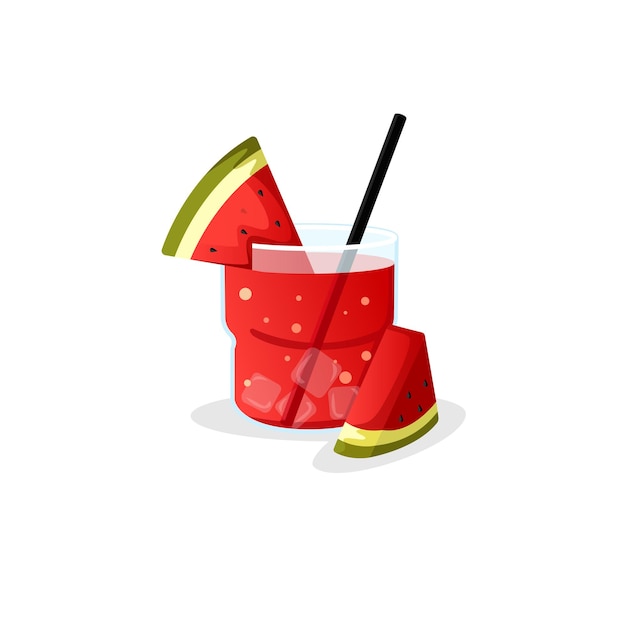 Refreshing watermelon juice drink it during the hot summer