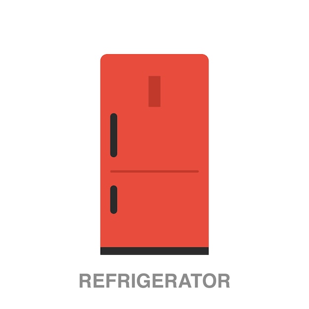 Refrigerator illustration on transparent background