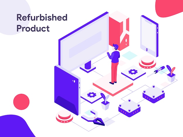 Refurbished Product Isometric Illustration