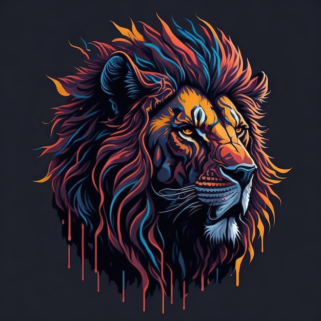 Regal Majesty Captivating Lion Design for Merchandise