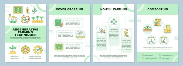 Regenerative farming techniques brochure template